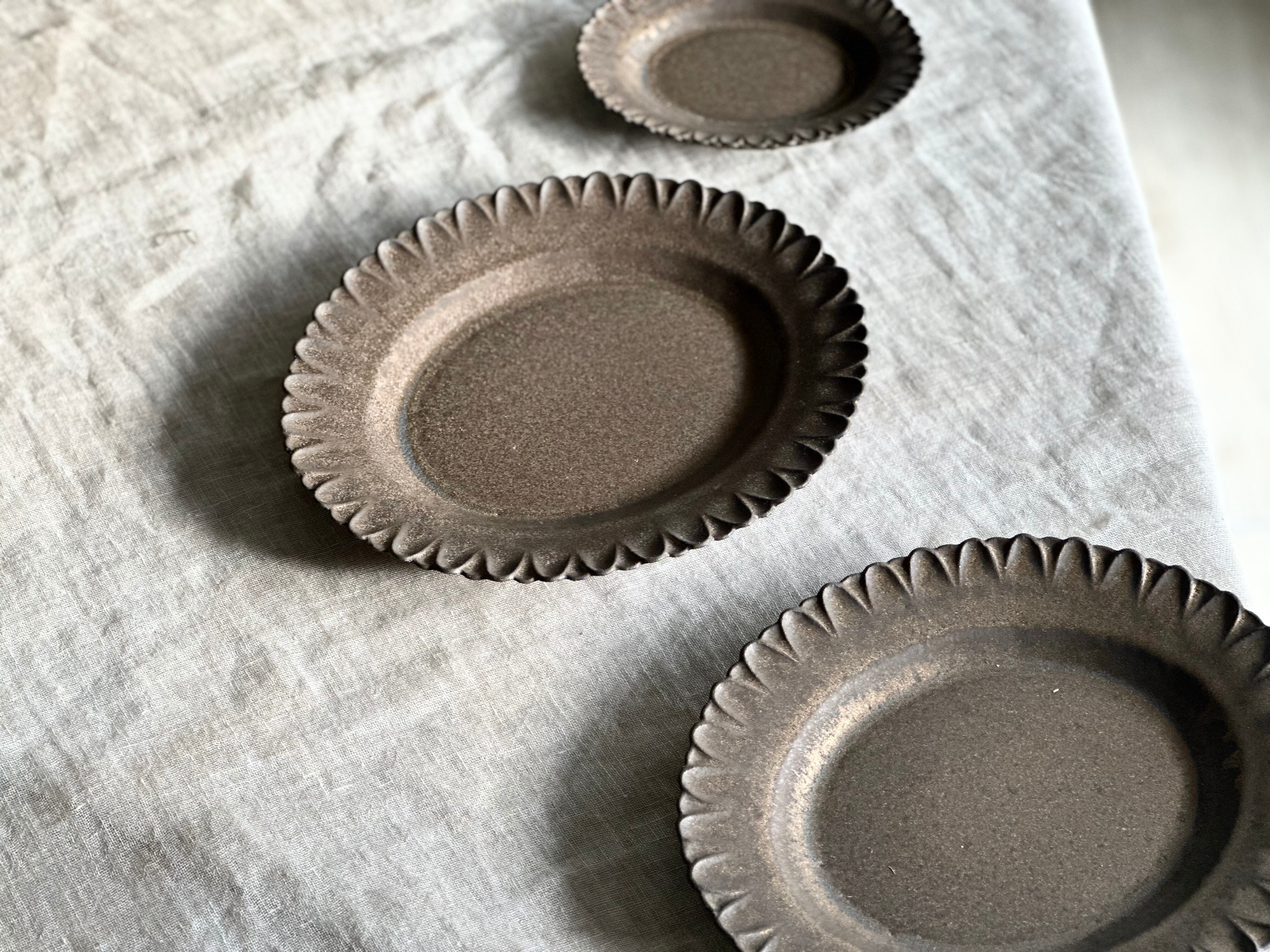 鉄錆小菊オーバル(大)