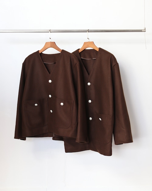 Doubleface Nocollar Jacket/ダブルフェイスノーカラージャケット