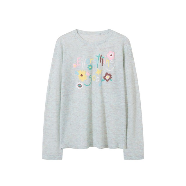 see-through daisy long tee　シースルーデイジーロングティー　J1356