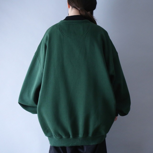 "刺繍" one point animal design XXL over silhouette sweatshirt