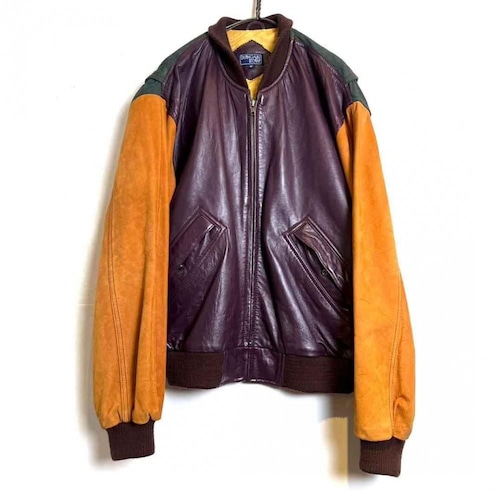 【DUNCAN ROW】Vintage Panel Leather Jacket【1980s-】