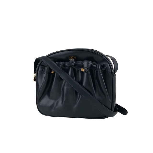 CELINE セリーヌ ショルダーバッグ ネイビー タッセル ロゴ レザー ミニバッグ vintage ヴィンテージ オールド fcpzrv