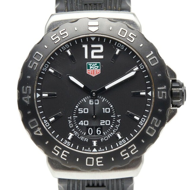 タグホイヤー フォーミュラー1 腕時計 WAU1110 クオーツ ブラック文字盤 ステンレススチール ラバー メンズ TAG HEUER 【中古】