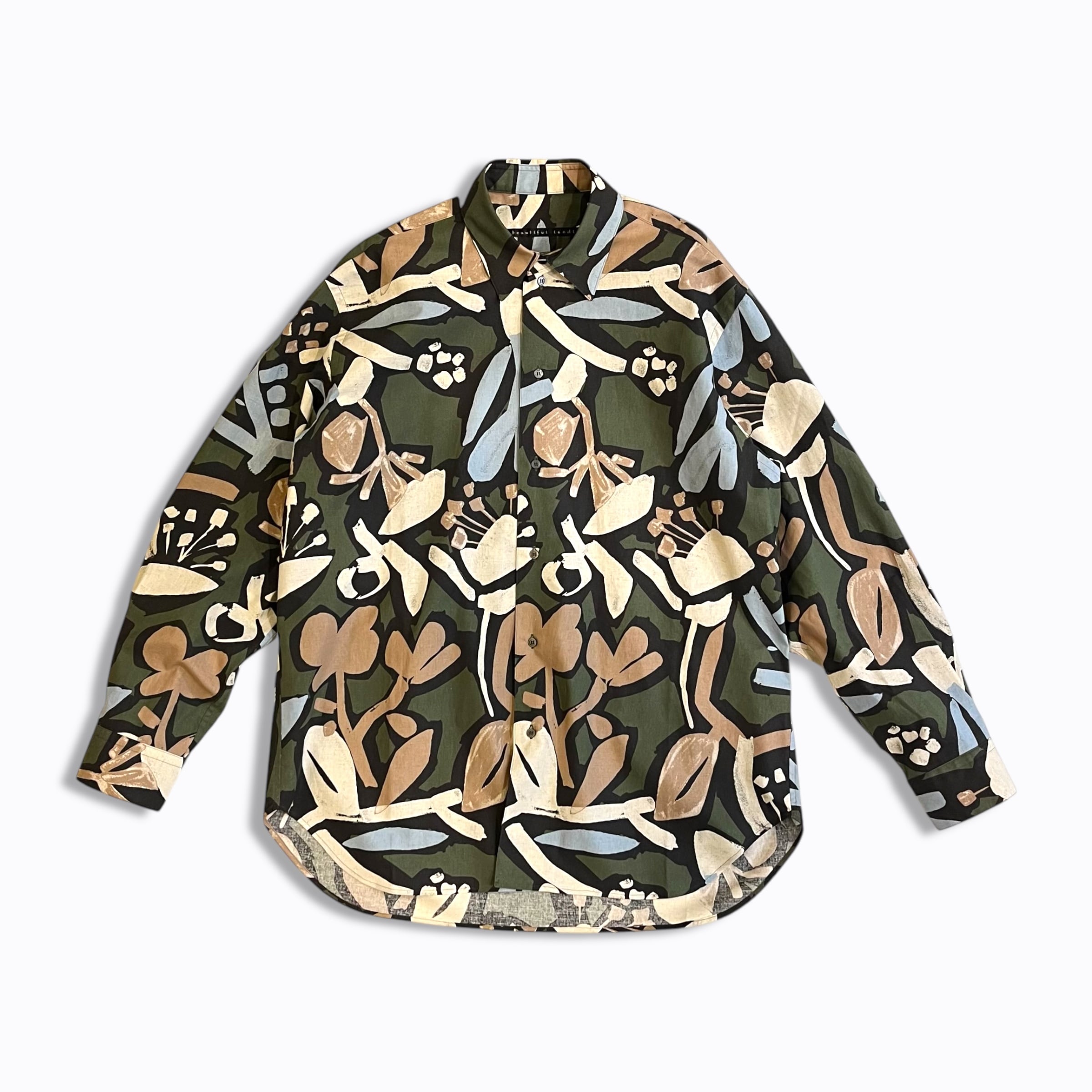 新品未使用 my beautiful landlet シャツ 1 my beautiful landlet 【マイビューティフルランドレット】FLORAL