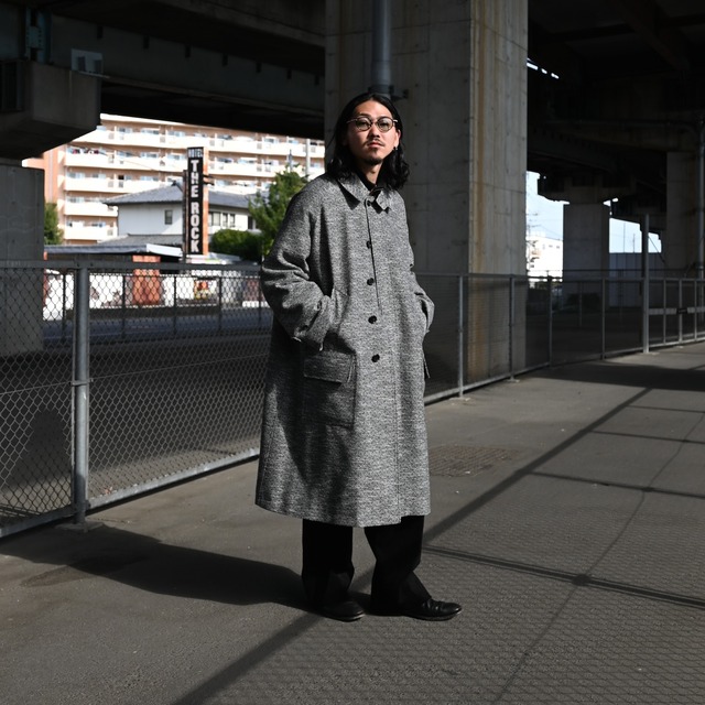 INTERIM(インテリム)DOUBLE SIDED JACQUARD TWEED DEADSTOCK HYPER BIG HUNTING OVER COAT