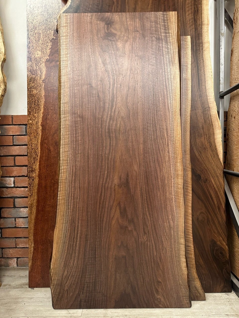 ウォールナット_1500×600-630-680×53_浅草本店_テーブル天板/一枚板