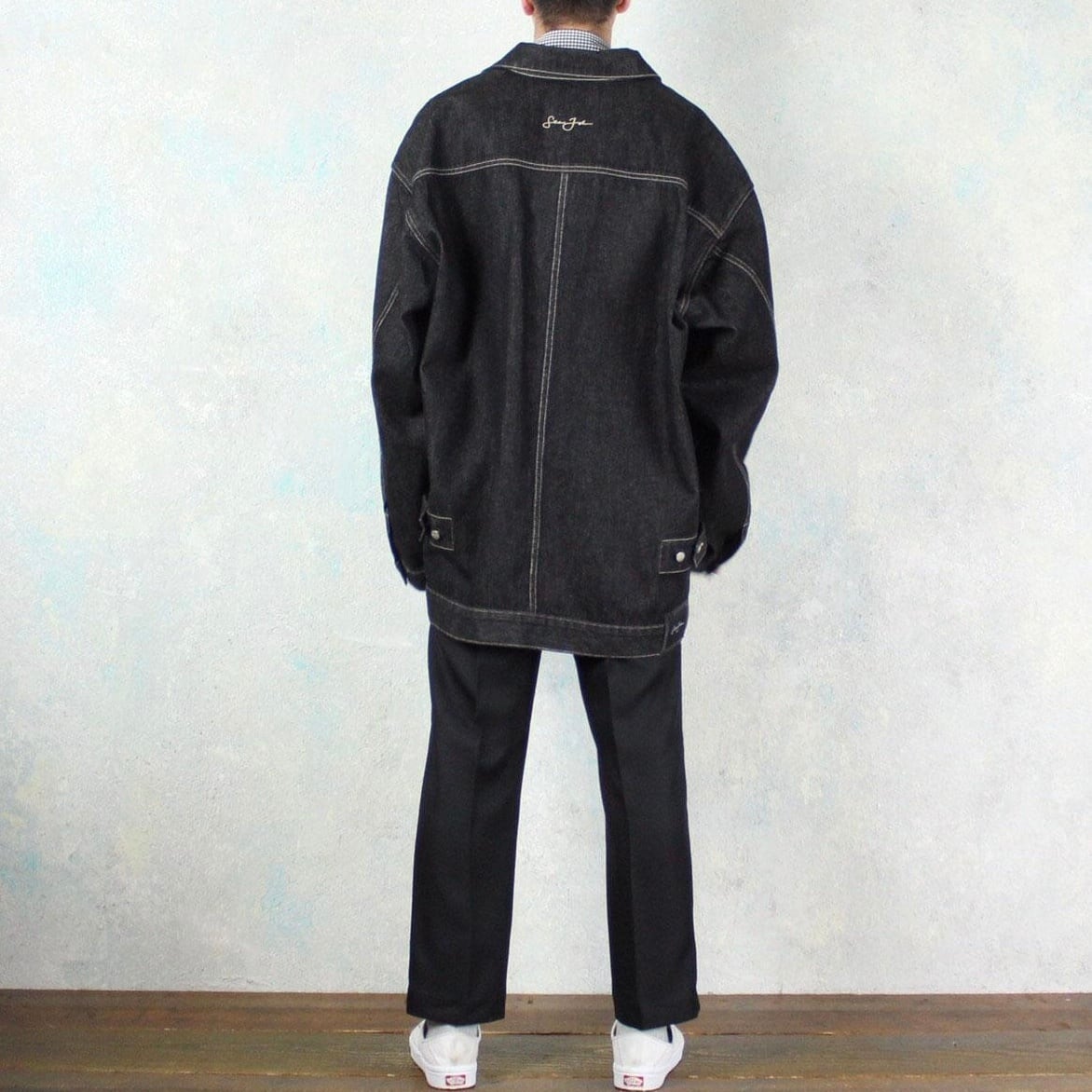 SEAN JOHN オーバーサイズ ブラック デニムジャケット【FF-3523】 | cv