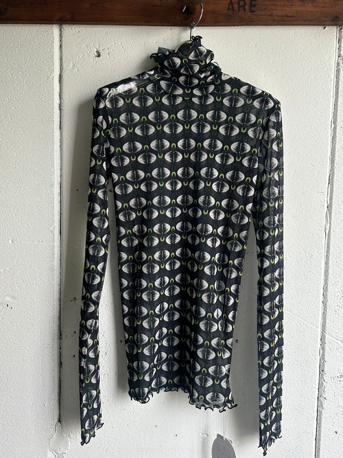FUMIETANAKA  print mesh high neck