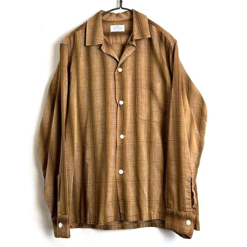 VAN HEUSEN] Vintage Loop Collar Cotton Shirt [1960s-] Vintage Loop