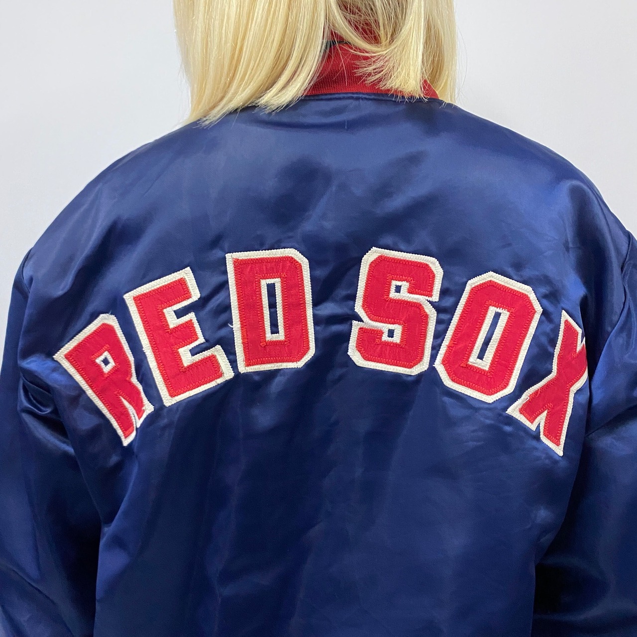 90年代 カナダ製 MLB ボストン レッドソックス ナイロンスタジャン 