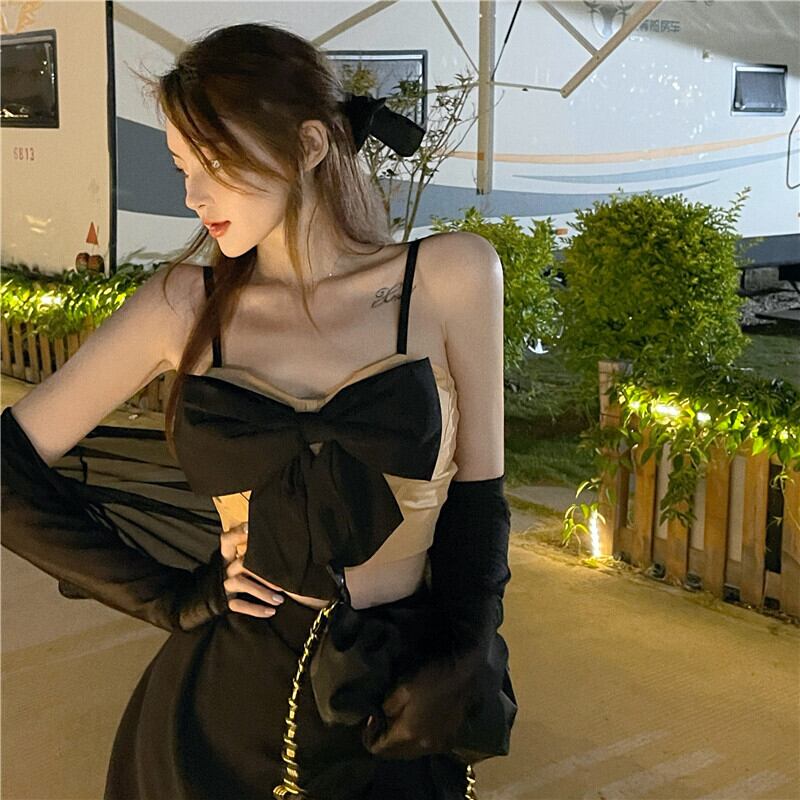 サマースタンダードリボンジャケット レトロ 夏物 ピュア ブラックストロベリース70243370692