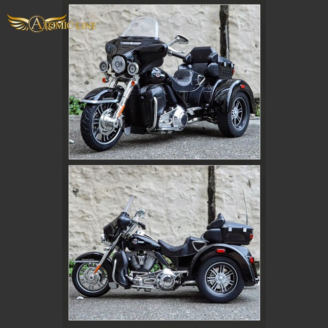ハーレーダビッドソン CVO トライグライド 1/9 ミニカー 全3色 ライト点灯 合金モデル 模型 ジオラマ　