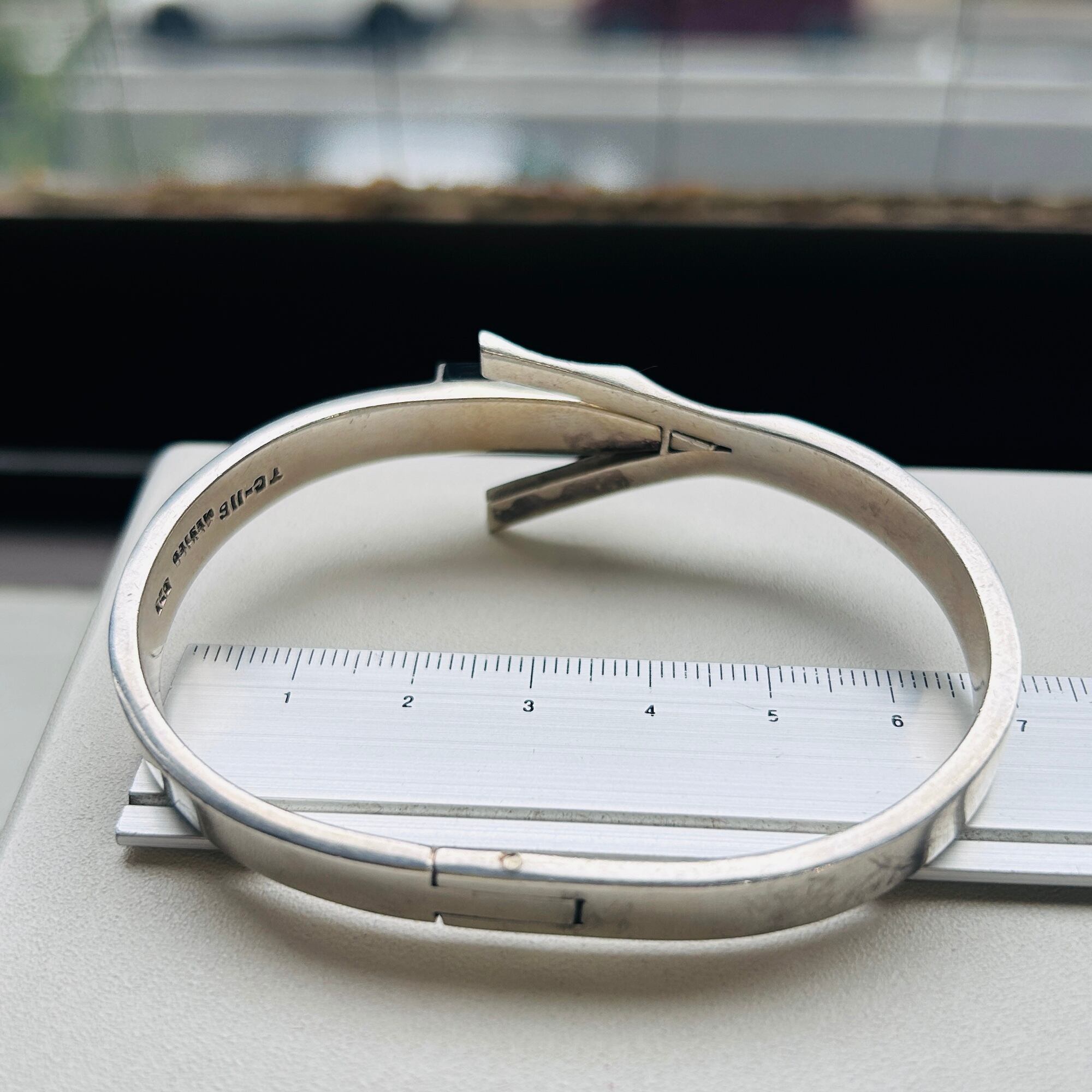 Mexico シルバー925 オニキス開閉バングル | Milo Antiques & Vintage