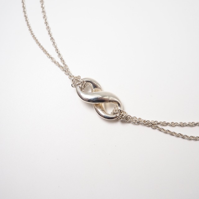 Tiffany&Co. インフィニティダブルチェーンネックレス シルバー925 ティファニー