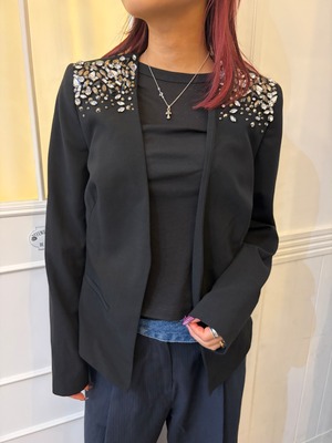 Calvin Klein / vintage  black bijoux  jacket. (O)