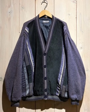 【a.k.a.C.a.k.a vintage】Faux Suede Switching Vintage Cardigan Jacket