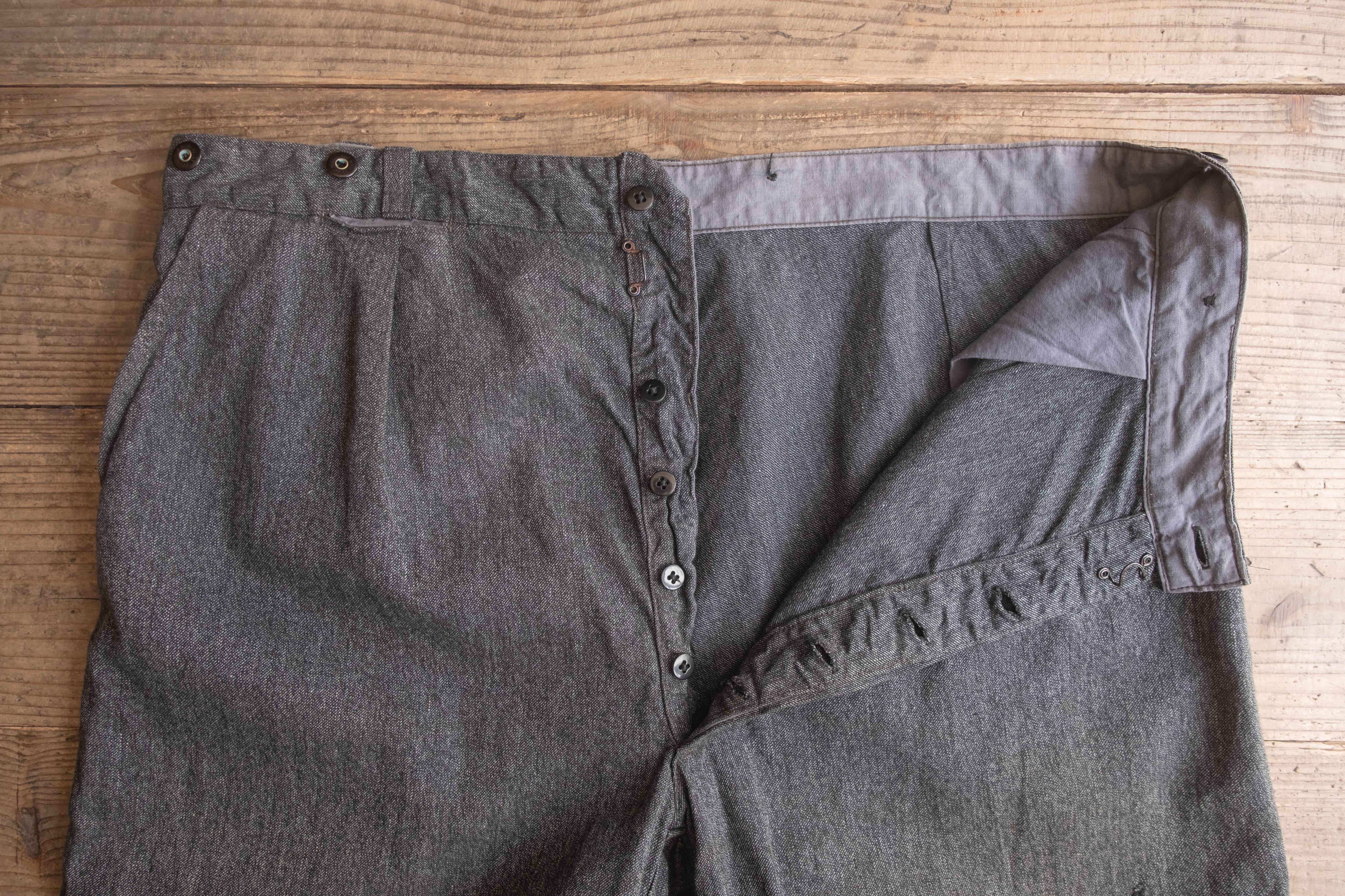 1940-50s Au Molinel フランス シャンブレーパンツ 14 | militaria