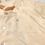 90s CHICO'S DESIGN シルク オープンカラーシャツ 総柄 バックプリント