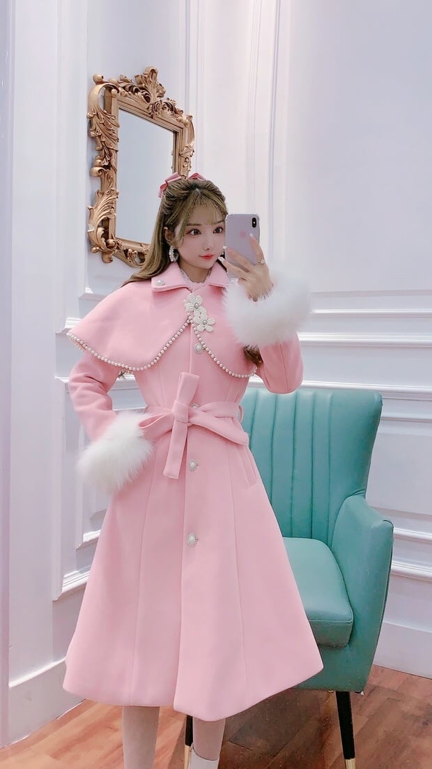 ピンク コート ファー 可愛い ジャケット アウター | LOVEYsmileSHOP