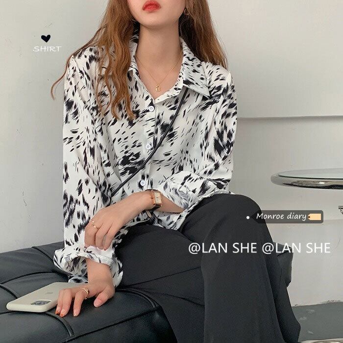 シャツ レディーススプリングスタンダードルーズジャケット ロング レトロ 春物 モンロー44949443116