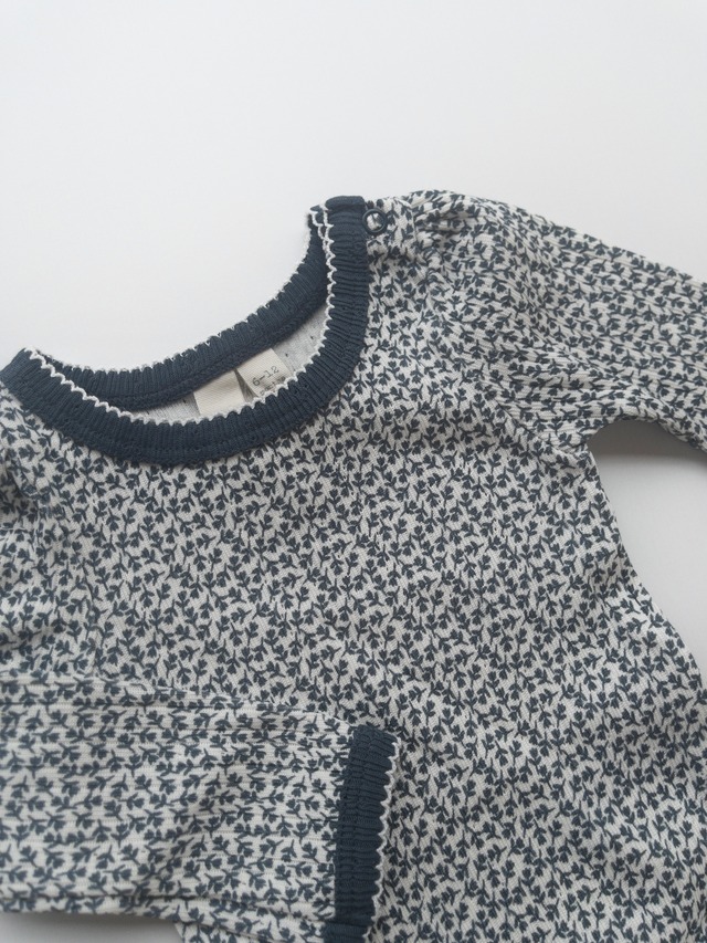 《即納》Little Cotton Clothes / Pointelle Baby Bodysuit Tulip Floral