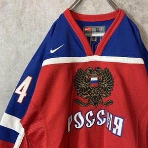 NIKE ロシア代表 hockey game shirt size S (実寸M相当）　配送A