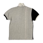 adabat アダバット ラインデザイン 鹿の子 コットン 半袖 ポロシャツ サイズ 1 /メンズ/ホワイト×グレー×ブラック/ゴルフ/ワールド/日本製