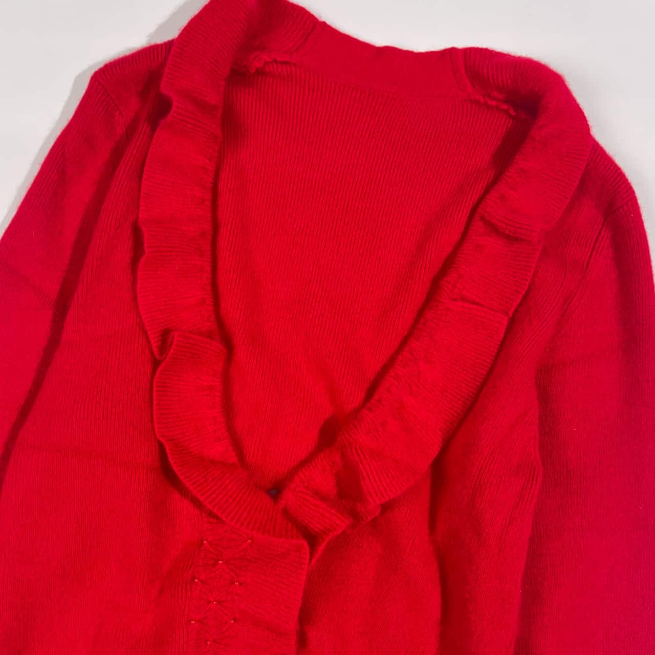 アンサンブル カシミヤ100% MANICA MYS マニカマイズ ニット カーディガン 半袖 セーター M//レッド レディース