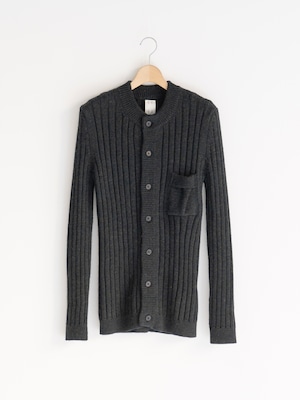 SEYA　SHRINKED RIB CARDIGAN　SPRUCE　LZ09297K23
