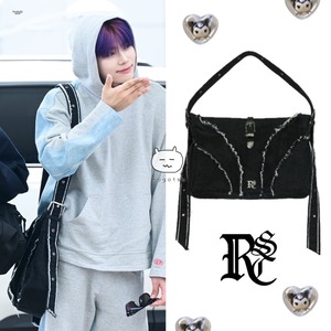 ★ZEROBASEONE ゴヌク 着用！！【RSSC】RAW CUT DENIM 2WAY BAG - BLACK