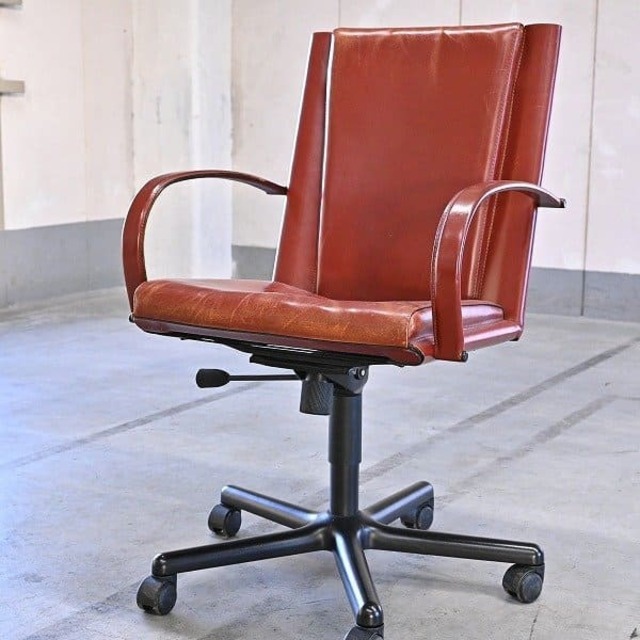 最高級 イタリア製 matteograssi/マテオグラッシ エグゼクティブチェア 本革 ダイニング リビング【中古家具/中古インテリア/USED家具ユーズド家具/リサイクル】