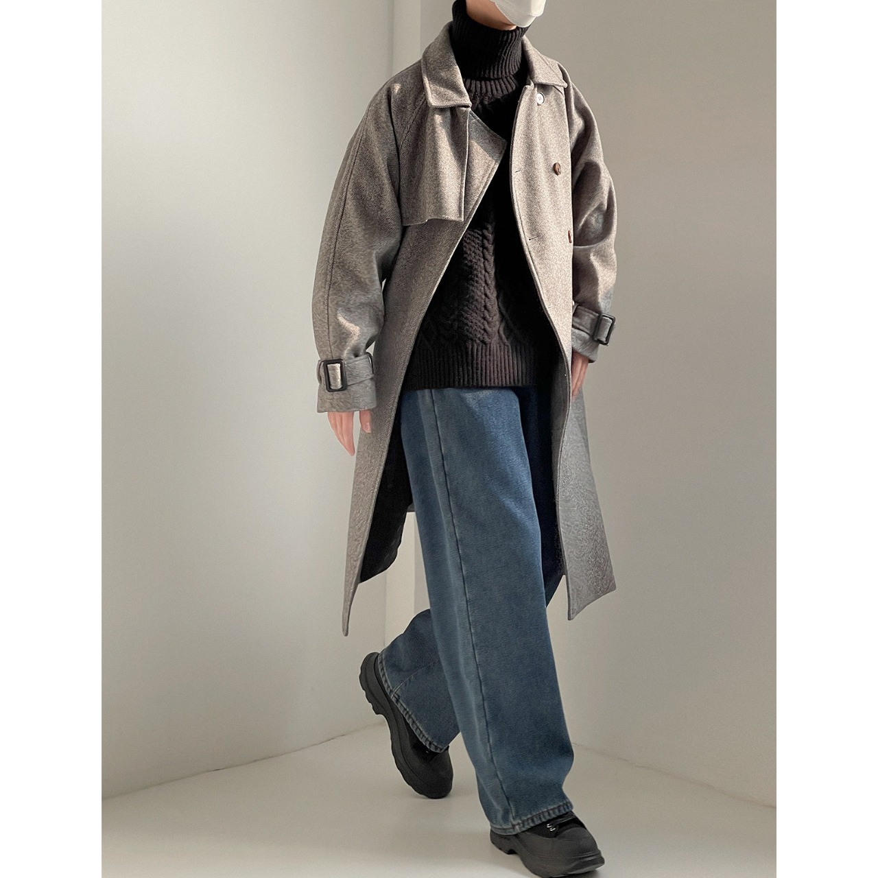 ダブルボタン スタンドカラーコート  　TB1851・画像5