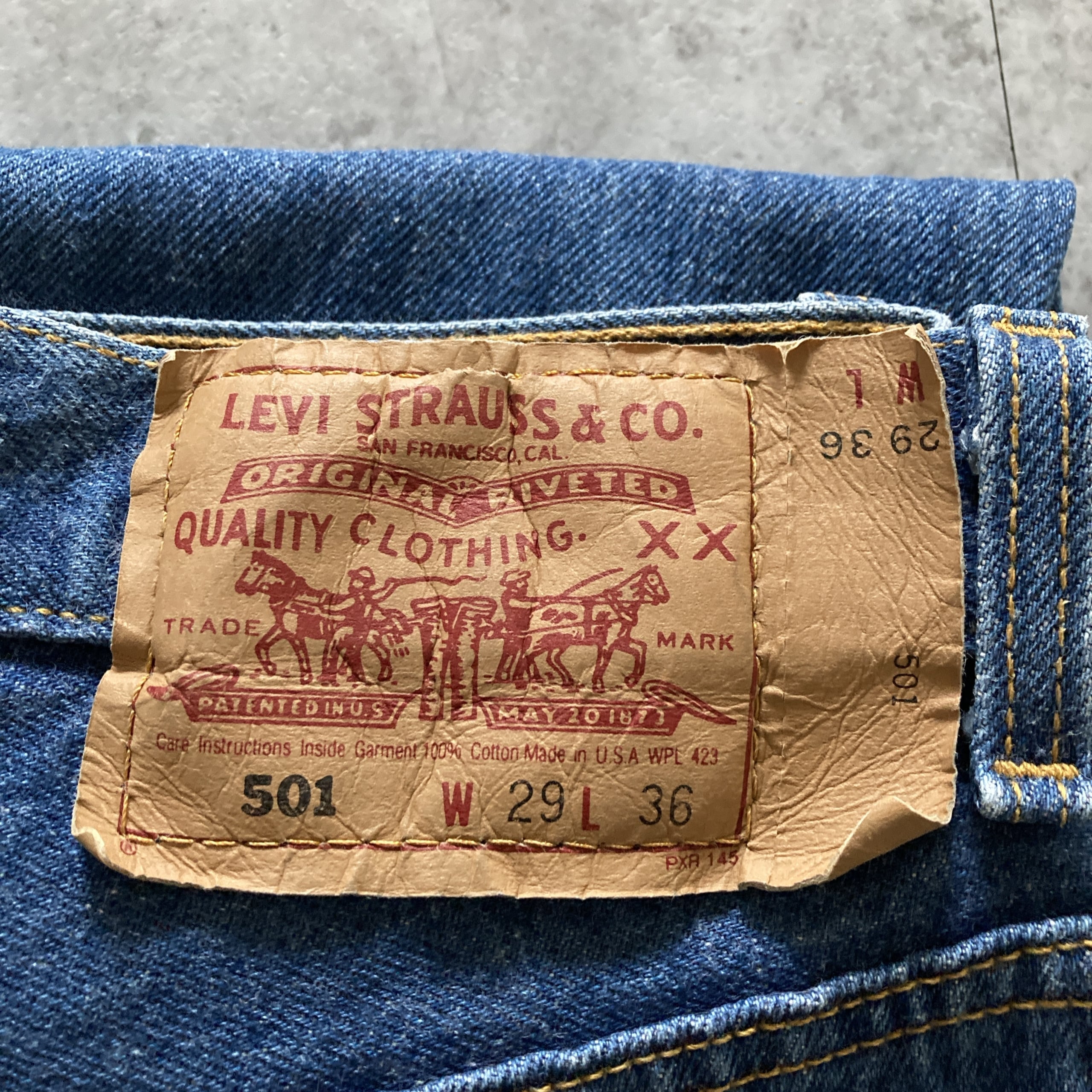 W29 L36】90's US.Levis 501 リーバイス マーフィー工場(546) ボタン裏