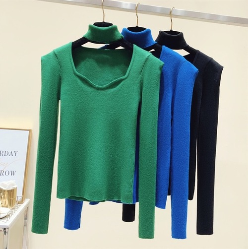 【大きいサイズL-4XL】ファッション/人気セーター♪グリーン/ブルー/ブラック3色展開◆schmnh-198497