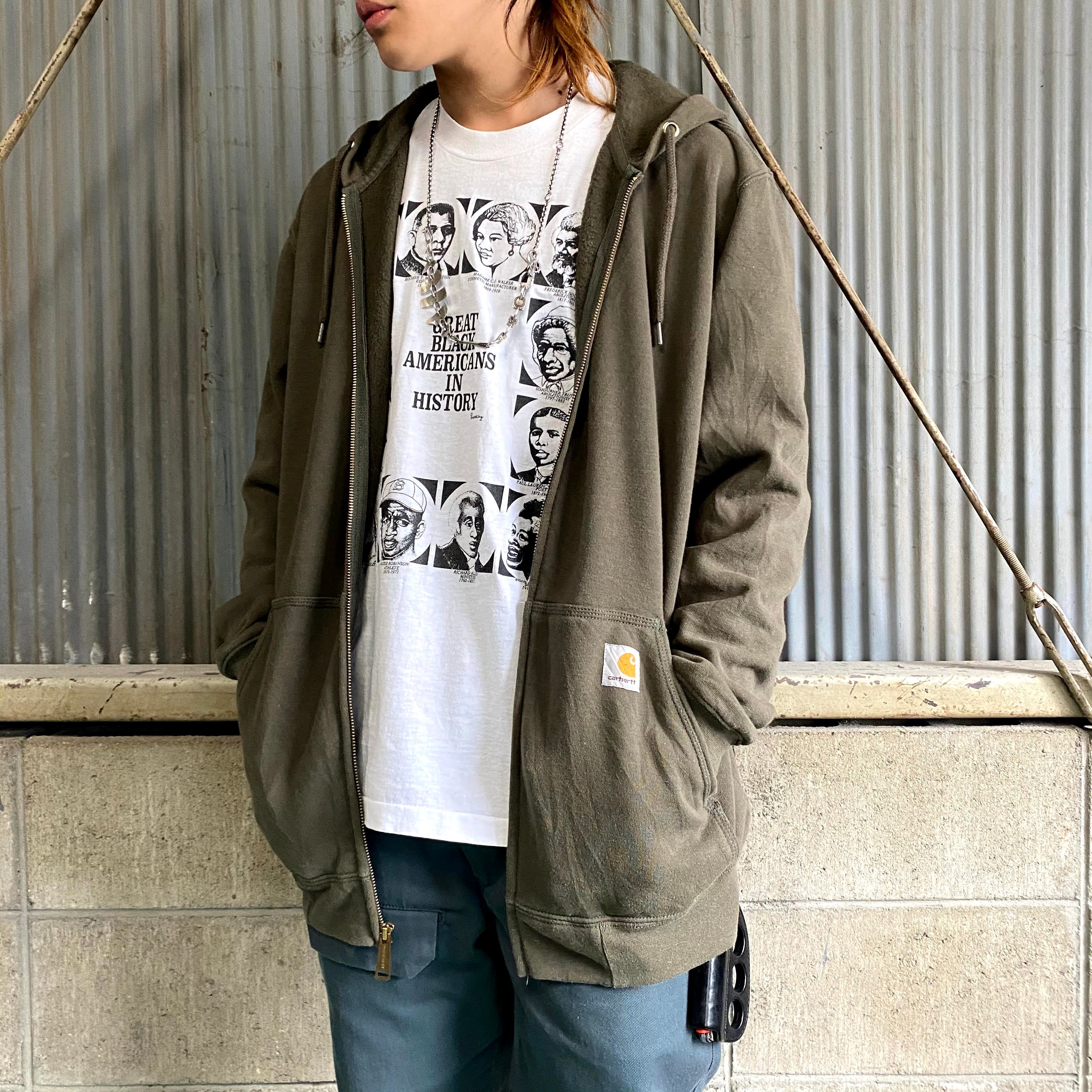 Carhartt カーハート ワンポイントロゴ スウェット フルジップパーカー 