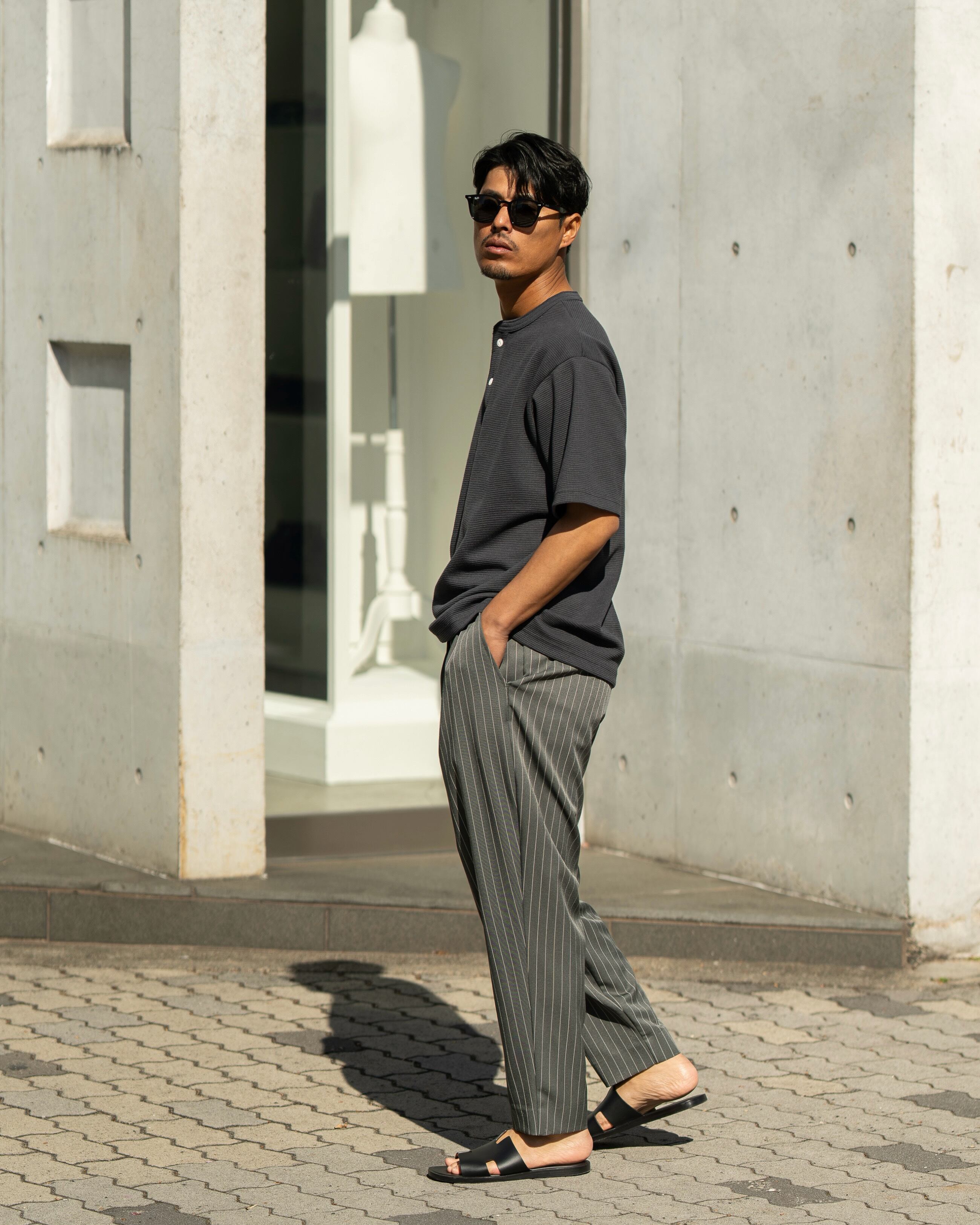 Classic Pinstripe Tapered Pants［2603amy-6］テーパードパンツ