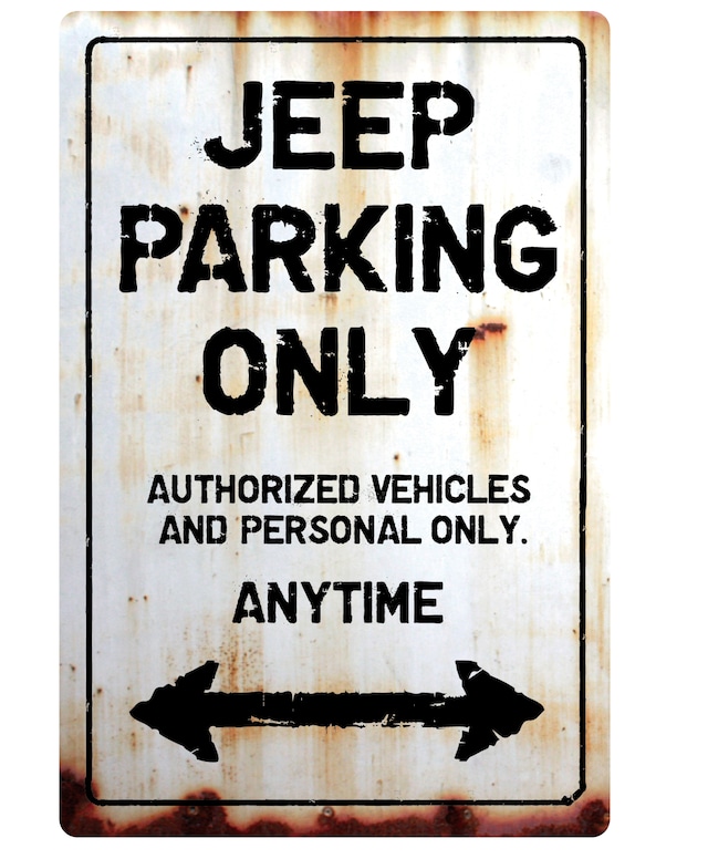 【送料無料】JEEP Parking Onlyサインボード　パーキングオンリー ヴィンテージ風 サインプレート ジープ ラングラ―  ガレージサイン アメリカ雑貨 アメリカン雑貨 壁飾り ウォールデコレーション 壁面装飾 おしゃれ インテリア 雑貨