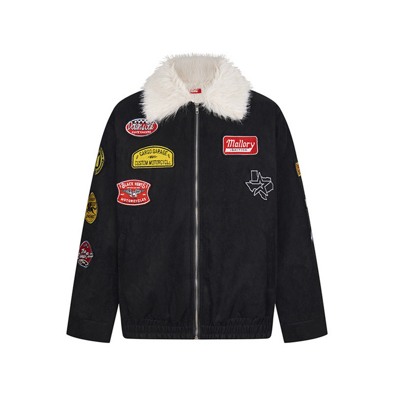 【暖かさUP】ストリート ラペルファー中綿ジャケット T2002