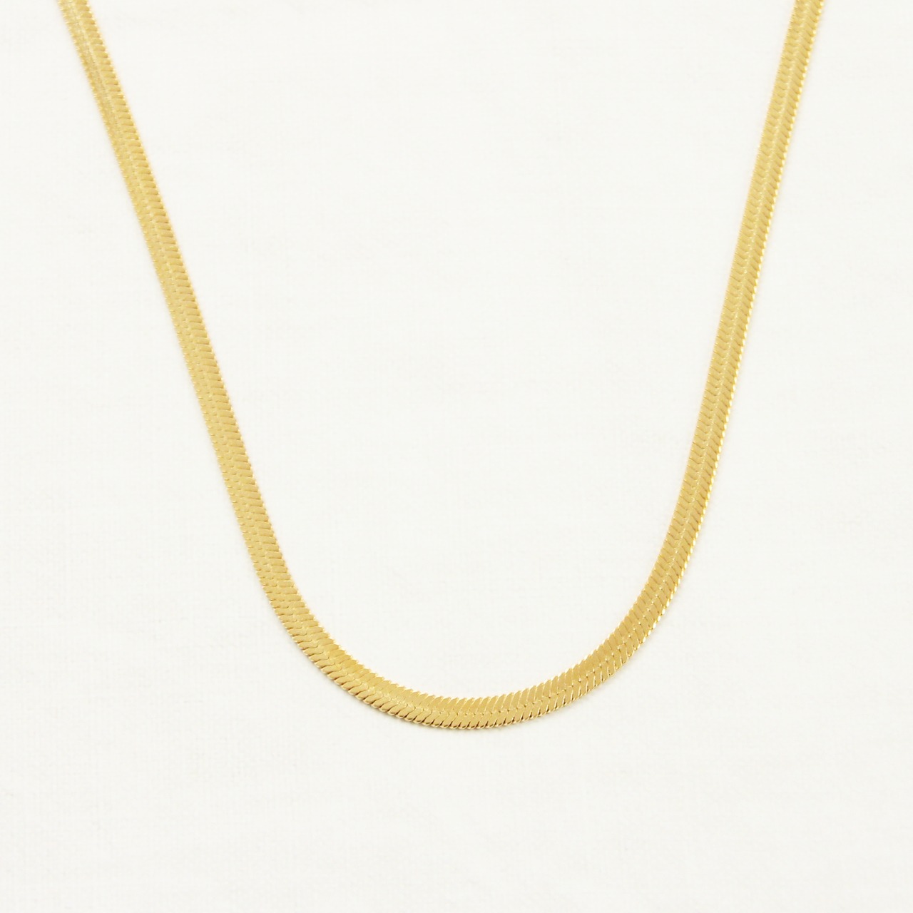 Herringbone chain necklace 〈gold〉