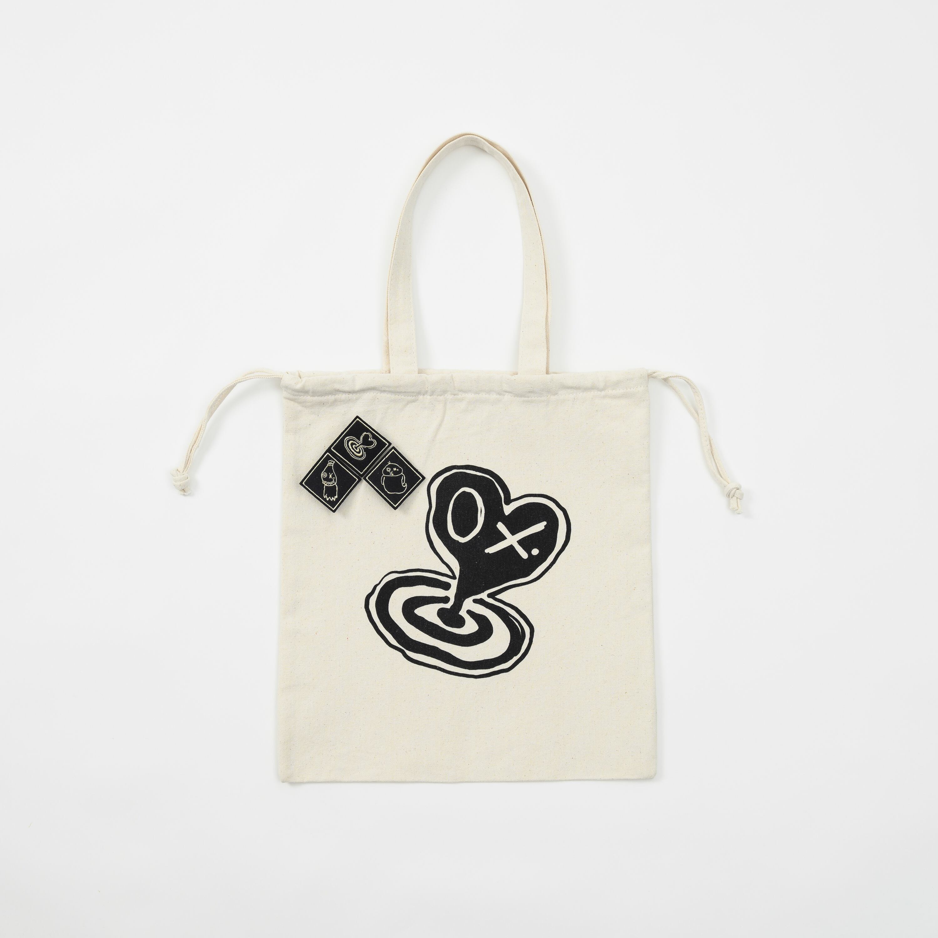 LKCS] (SET) LUCKYCHARMS x OX. Logo bag + Happy day T-Shirts white 