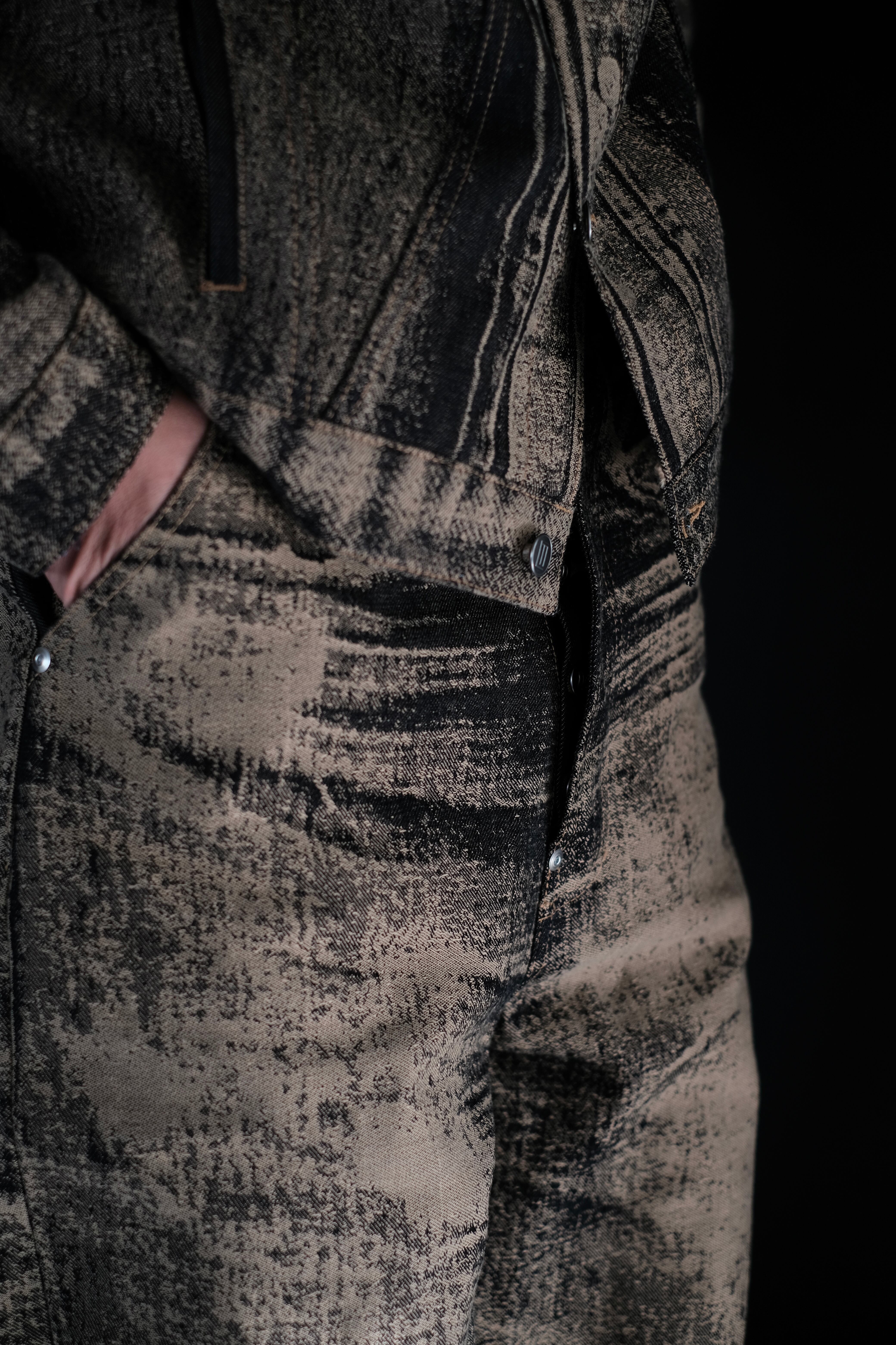 DAISUKE TANABE / x-ray jacuard denim trouser | LIVING