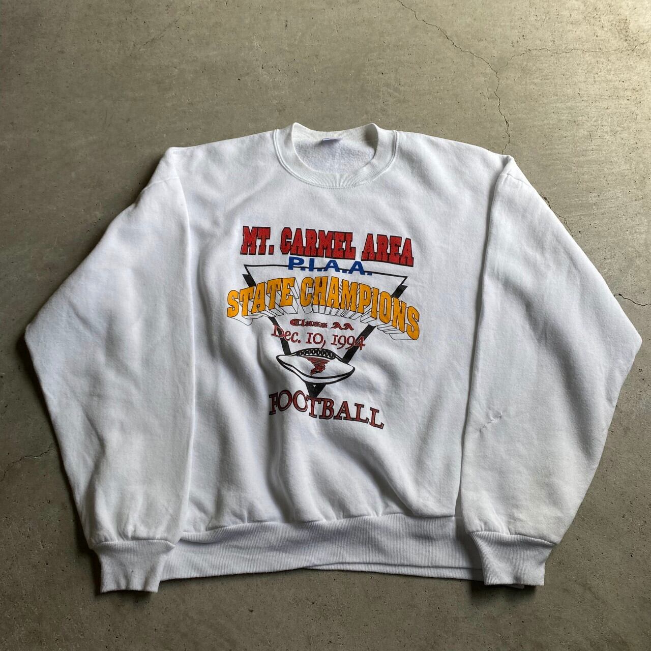 USA製 90年代 JERZEES ジャージーズ FOOT BALL チーム プリント スウェットシャツ トレーナー メンズXL 古着 90S  ビンテージ ヴィンテージ ホワイト 白【スウェット】【CS2212-30】【P2000】 | cave 古着屋【公式】古着通販サイト