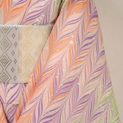 〈Sunset Macaron〉矢羽柄 × ドット〜洗えるきもの(シルジェリー)〜