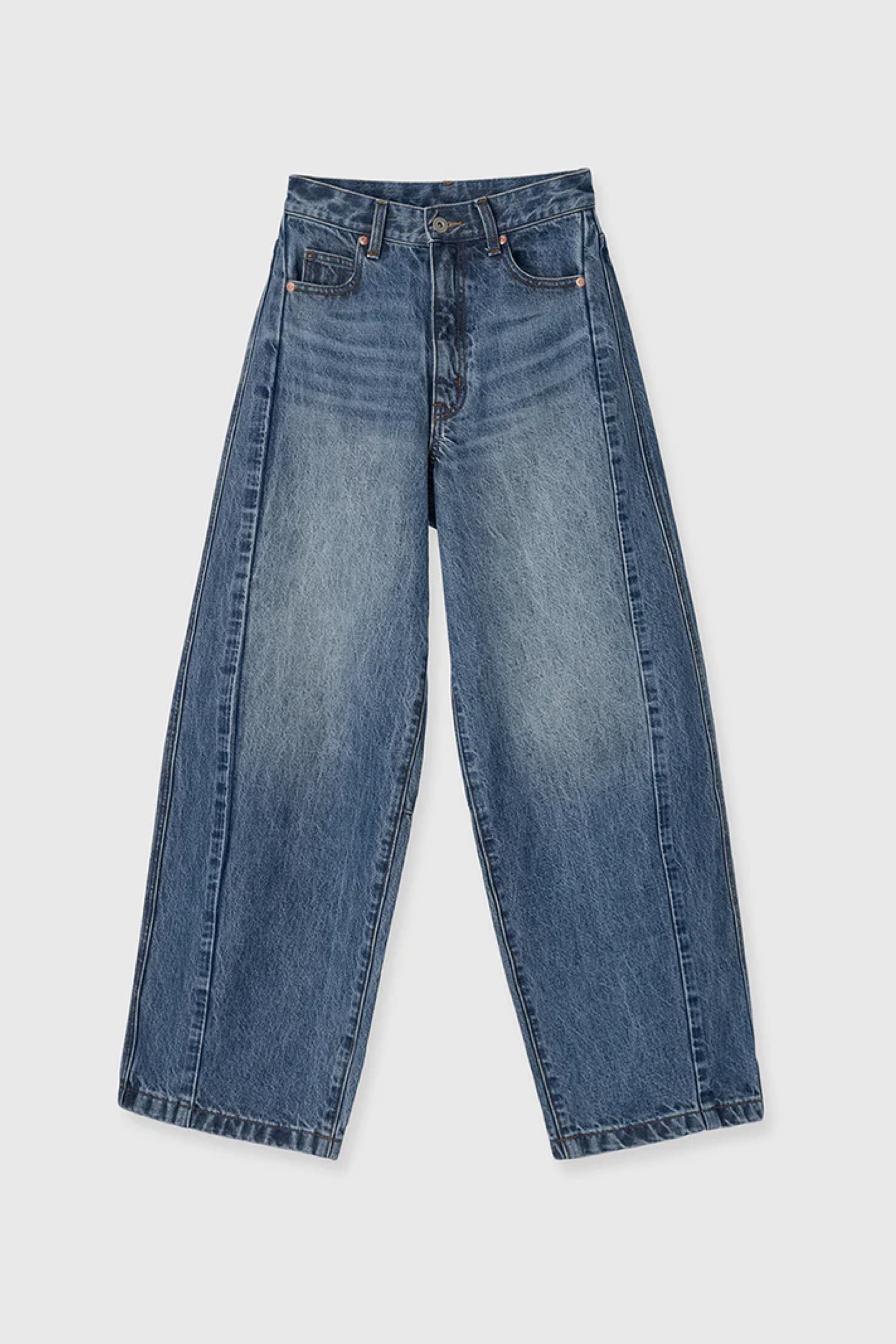 CREDONA WIDE BEETLE DENIM PANTS ワイドビートルデニムパンツ Blue