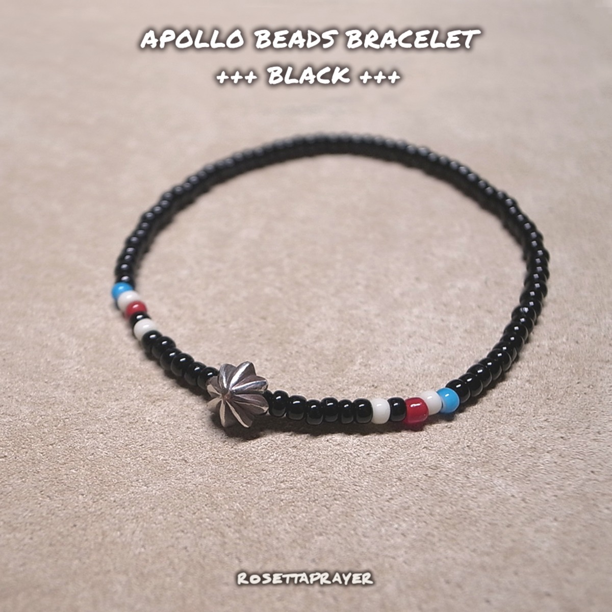 APOLLO BEADS BRACELET -BLACK | ROSETTAPRAYER