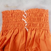 フラダンス 衣装 パウスカート オレンジ系 橙 無地 シンプル ハワイアン アロハ フラ ダンス レッスン 練習 シングル スカート 練習着 かわいい おしゃれ 上品 華やか 鮮やか フレア ふんわり 軽やか かわいらしい おしゃれ着