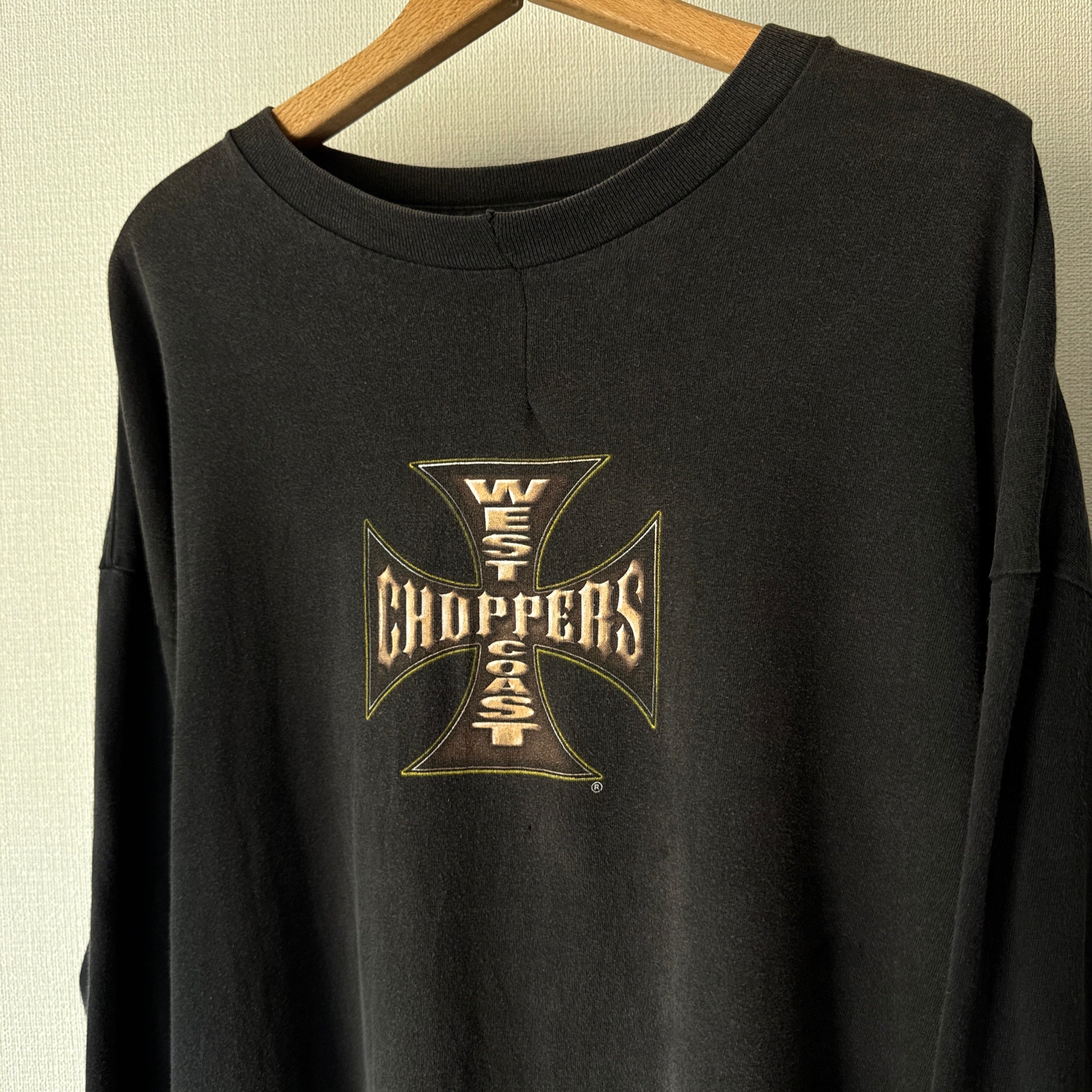 ウエストコーストチョッパーズロンT古着00sアイアンクロスロゴLサイズWCC 00's WESTCOAST CHOPPERS Iron Cross Print L/S Tshirt ウエスト