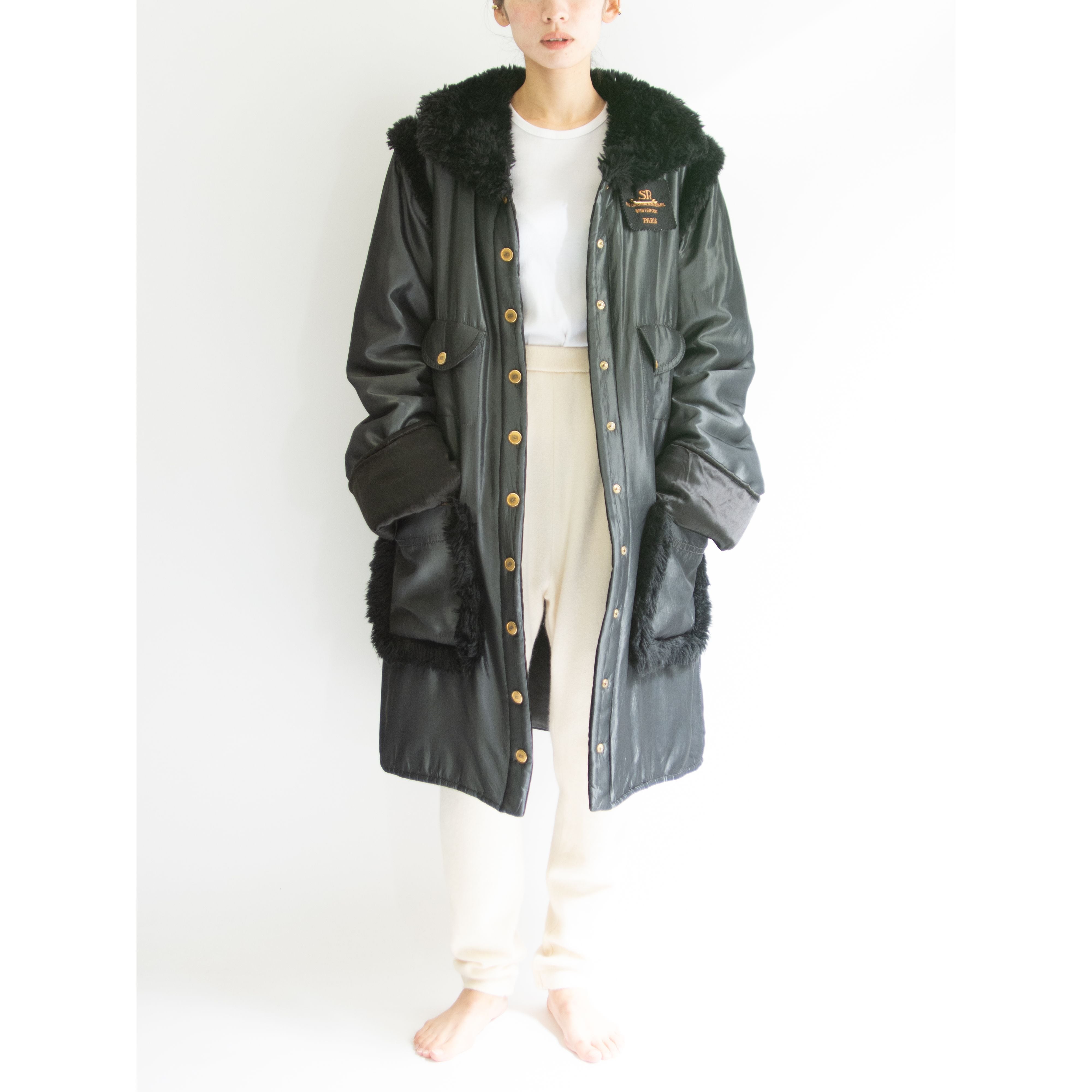 SONIA RYKIEL】Made in France 80-90's Acetate Padding Coat（ソニア 