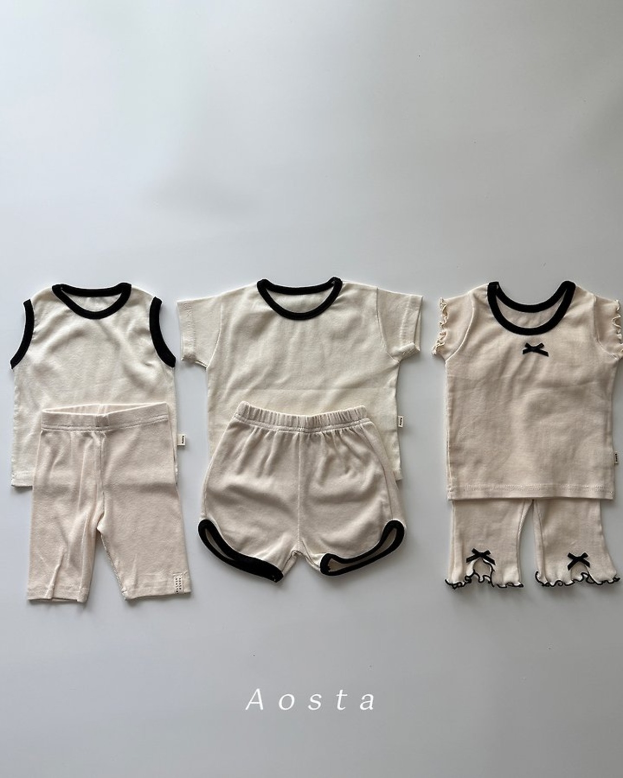 [Aosta] Ribbed biker pants / [아오스타] 골지바이커바지