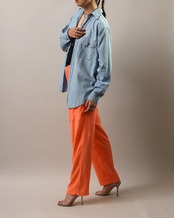 1970-80's C.R.Anthony Co. BUCKHIDE / Hand Embroidery Shirt